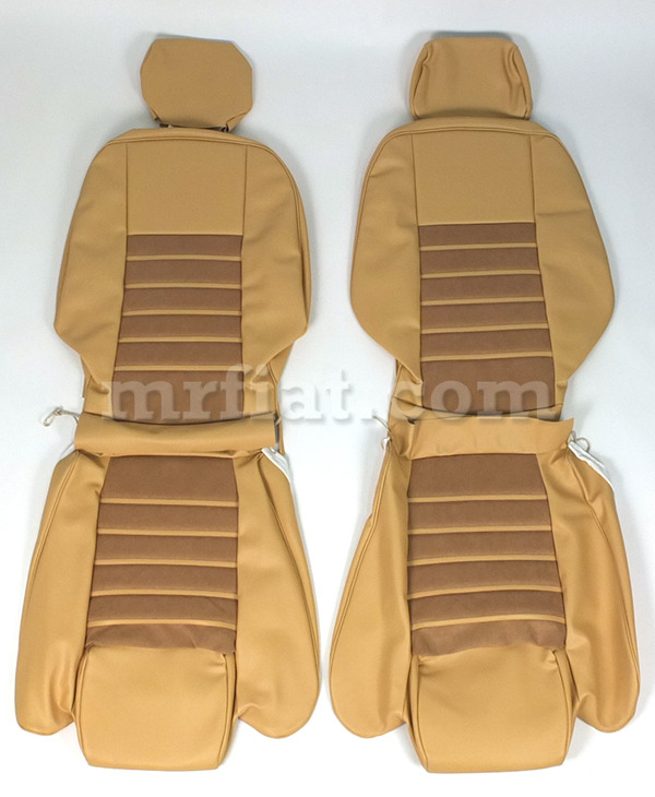 Alfa Romeo Spider Tan Alcantara Vinyl Front Seat Set 90-93 New | eBay