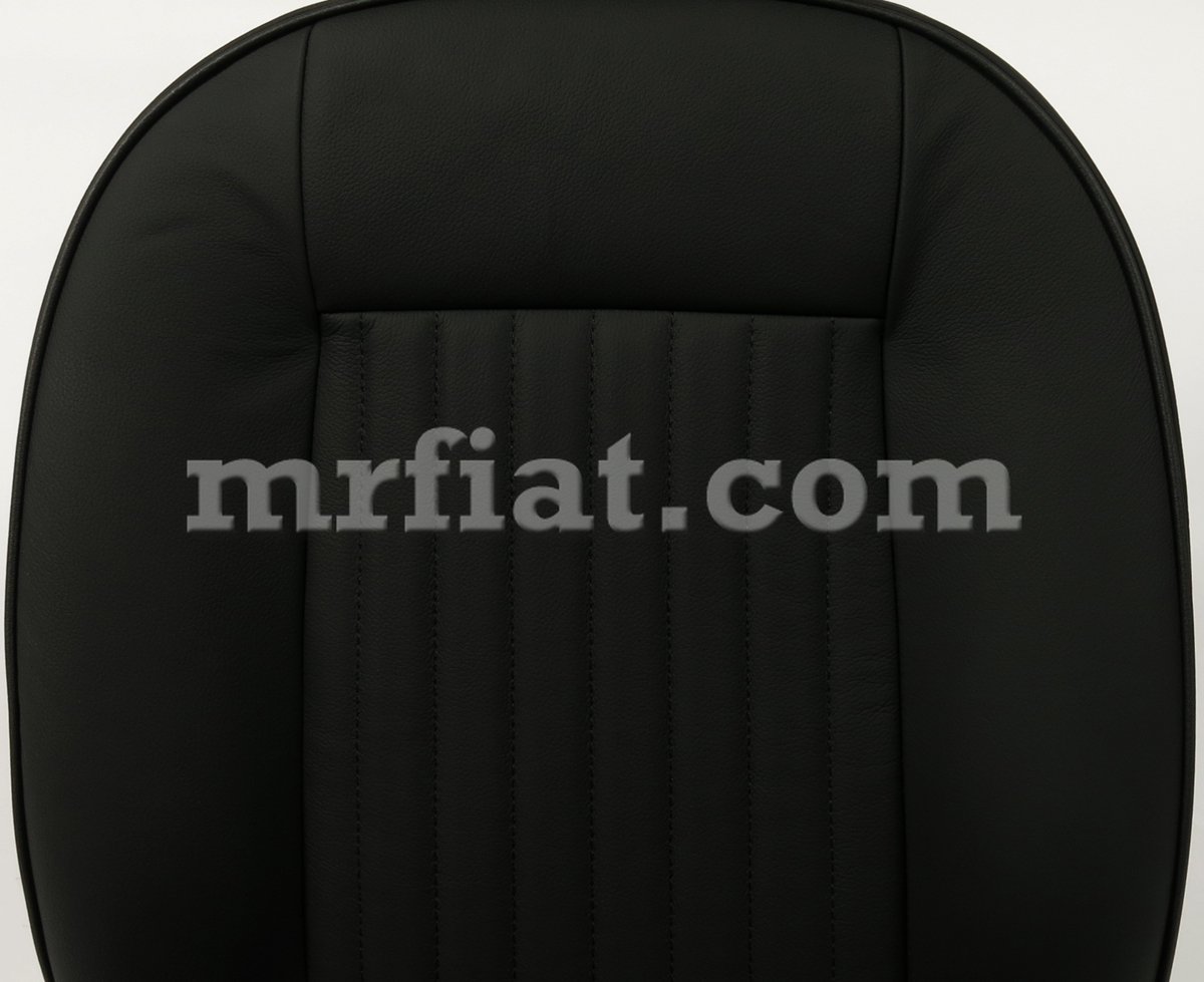 Fiat 124 Spider Black Leather Seat Set 66-78 New | eBay